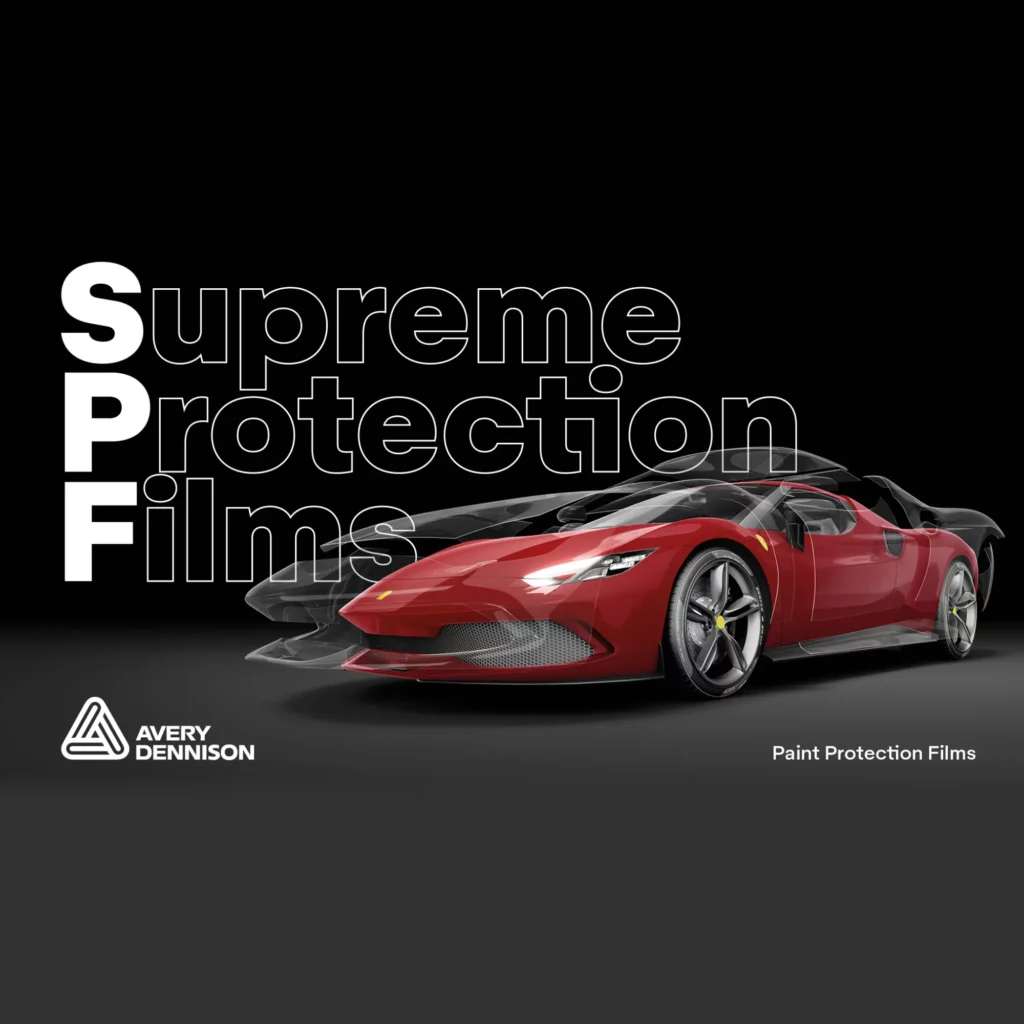 Avery Dennison's SPF Series of Supreme Protection Films for protecting paint and bodywork of vehicles offer a range of thick clear films in Gloss, Satin and Matt finishes.