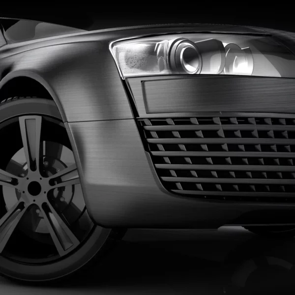 Brushed Black wrap vinyl from Avery Dennison's SWF range of wrapping films fully covers this modern Sports Utility Vehicle, transforming the attractive fine contours, shape and look of this car from great to AWESOME!
