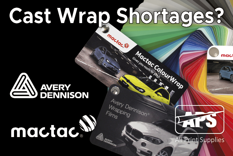 Can't get hold of cast wrap films? We are a dual brand distributor for both Avery Dennison and Mactac and we hold stocks of cast graphic films for next day delivery.