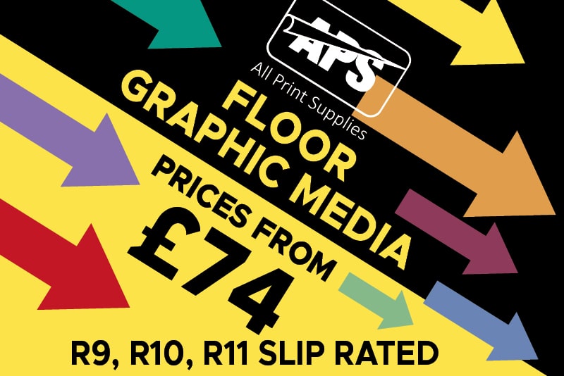 Floor graphic media prices from£74 per roll - click here to download the complete price list.