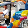 Avery Dennison DOL 2470 digital print laminate with a Lustre finish offers a slightly different and more unique look to the printed promotional advertising graphics that have been applied to a rickshaw as it is driven around a busy city centre.