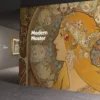 Avery Dennison DOL 2480 fire-rated matt digital print laminate covering a series of wide-format, floor-to-ceiling printed info graphics featured within an art exhibition setting.