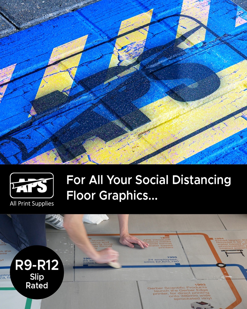 Floor Graphics media that are suitable for all your social distancing and wayfinding graphics.