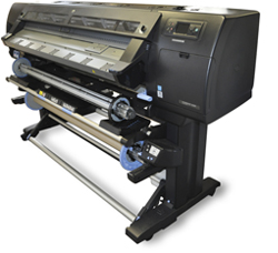 HP 26500 Latex printer, as used in the All Print Supplies Media Test Centre so that we can provide our customers tips and guidance on handling, printing and storage of our range of latex printing media.
