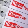 KleenTear application tape for the application of self-adhesive cut sign vinyl graphics in the Kleentear branded packaging, stacked neatly with the red brading all down one sode of the boxes and content labels visible on the ends.