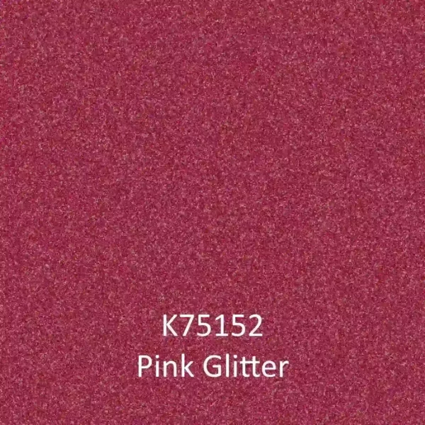 K75152 Pink Glitter self-adhesive graphics vinyl sample colour. A digital example colour to show the glittering, heavily flaked metallic dark pink coloured film and it's sparkling finish.