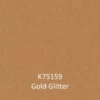 K75159 Gold Glitter colour example of the sparkle finish in this tasteful, metallised heavy-flaked self-adhesive graphics film used to create eye-catching promotional signs and cut-vinyl graphics.