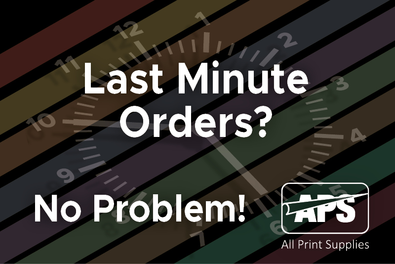 Last minute orders are no problem as All Print Supplies are here to process your order so when time is not on your side you can still rest easier in meeting your graphics deadlines.