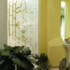 Mactac 798-02 Dusted Glass etch effect interior window decor vinyl with a cut-vinyl floral pattern design that gives decorative interest to the external window while allowing plenty of light into the room while providing excellent levels of privacy.