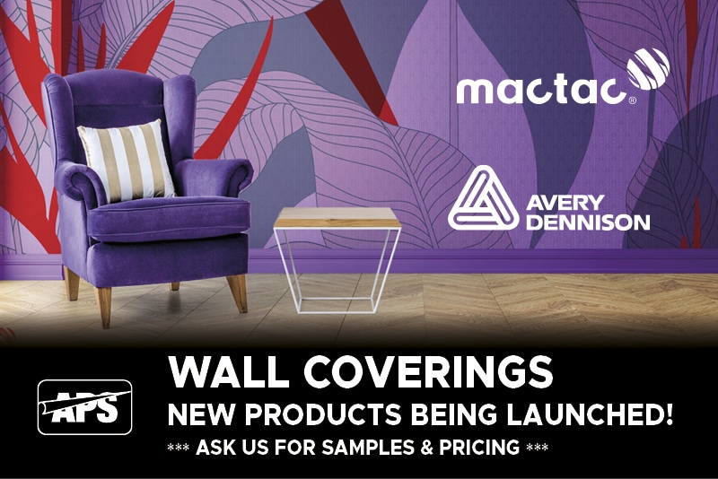 All Print Supplies stock a wide range of digital printable wall coverings, and with new Mactac & Avery Dennnison products being launched contact us to request samples and pricing!