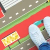 Mactac LUV 6301 internal floor print laminate gives it's slip-resistant properties to a childs printed play matt design, safely protecting the printed floor graphic as well as anyone walking over the flooring from slipping.