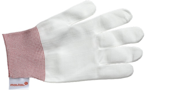 Mactac Wrapping Glove is a white cotton glove to aid the application of self-adhesive vinyl wrapping materials.