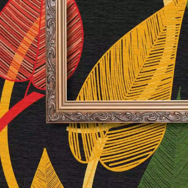 Framed display of Mactac WW Canvas textured wall print vinyl, showcasing its artistic, canvas-like finish—perfect for creative interior décor and custom wall art installations.