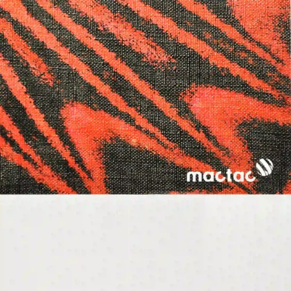 Close-up of Mactac WW Canvas textured wall print vinyl sample, featuring a realistic canvas-like embossed pattern and high-quality printed finish for artistic interior wall applications.
