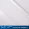 A close-up photo of Neschen's Easy Dot transparent, clear self-adhesive print film highlighting the unique dot adhesive pattern for easy, bubble-free applications. Text below sayas ' EASY DOT - quality comes in the details".