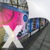 NU-COAT P12-H-X graphics vinyl with a HighGRAB airXit adhesive for easier, faster bubble-free self-adhesive applications is used here for printed educational display hoardings that inform and decorate as well as providing privacy as they surround the exterior of a school fence.