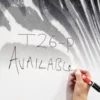 NU-COAT T26-P dry-wipe board laminate being written on with drywipe pen which can then very easily be wiped away from the gloss clear face film when finished.